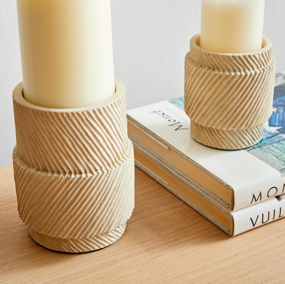 Asher Ceramic Pillar Holders West Elm Australia